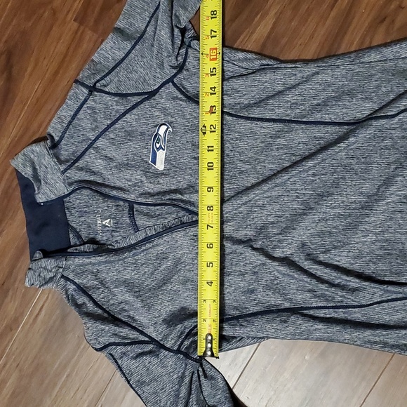 Antigua Heathered Navy Seattle Seahawks Pullover - Picture 5 of 7